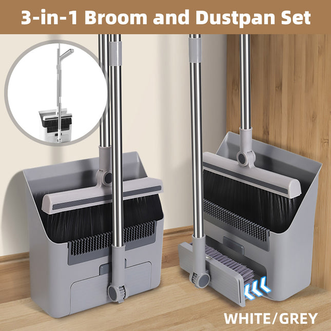 3 in1 Broom Set for Winnowing Brushing Handheld Cleaning Tool Home Kitchen Floor