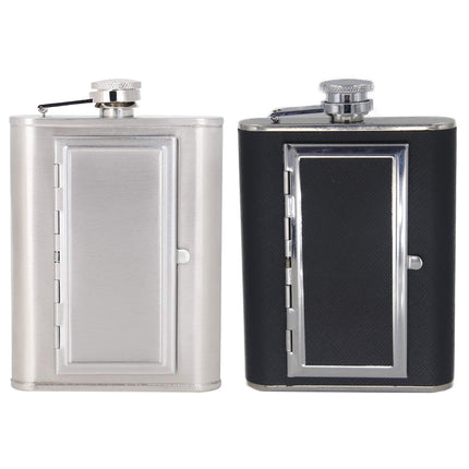 Stainless Steel Hip Flask Portable Flagon 5oz Silver Travel Liquor Bottle Funnel