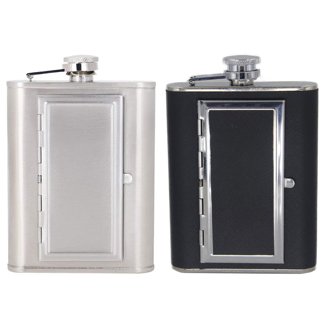 Stainless Steel Hip Flask Portable Flagon 5oz Silver Travel Liquor Bottle Funnel