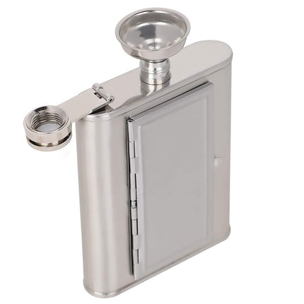 Stainless Steel Hip Flask Portable Flagon 5oz Silver Travel Liquor Bottle Funnel