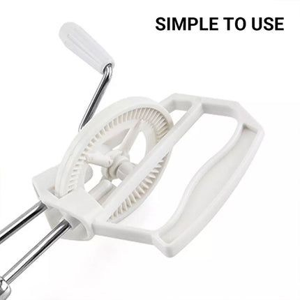 Stainless Steel Hand Egg Beater Rotary Whisk Manual Mixer Kitchen Cooking Tool