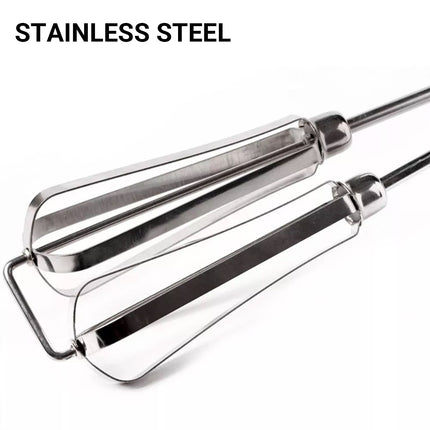 Stainless Steel Hand Egg Beater Rotary Whisk Manual Mixer Kitchen Cooking Tool