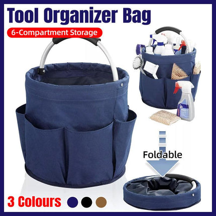 Portable Handheld Collapsible Tool Organizer Storage Box for Home Workshop Tools