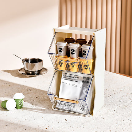 Coffee Pod Holder for Home Cafe Countertop Storage Organizer Space Saving