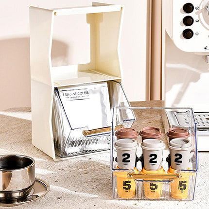 Coffee Pod Holder for Home Cafe Countertop Storage Organizer Space Saving
