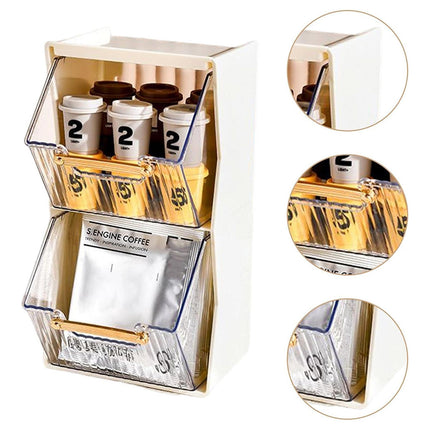 Coffee Pod Holder for Home Cafe Countertop Storage Organizer Space Saving