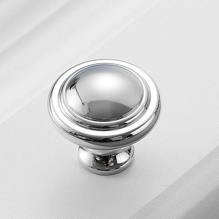 Pure Copper Wardrobe Handle Bright Silver Round Ball Egg Shaped Drawer Pull
