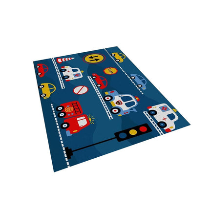 Cartoon Traffic Play Mat Kids Room Rug Car Track Game Floor Carpet Non Slip