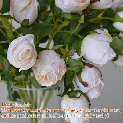 3PCS 7-Head Artificial Rose Decor Realistic Flower Table Centerpiece Decoration