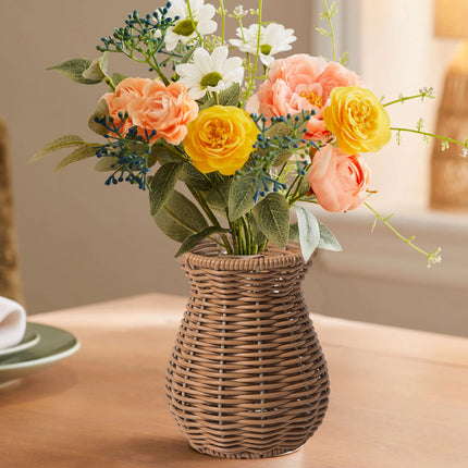 Beautiful Wicker Hand Woven Vase Farmhouse Boho Lightweight Decor Creative Decor