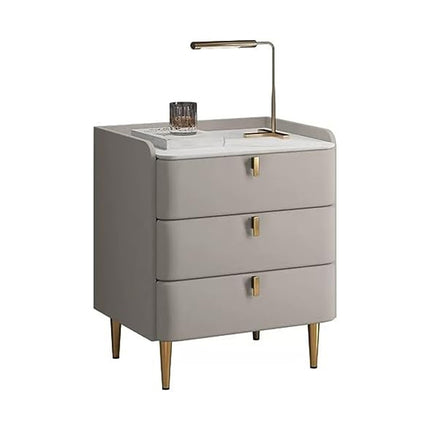 3 Drawer Nightstand Bedroom Storage Cabinet Minimalist Bedside Locker Organizer