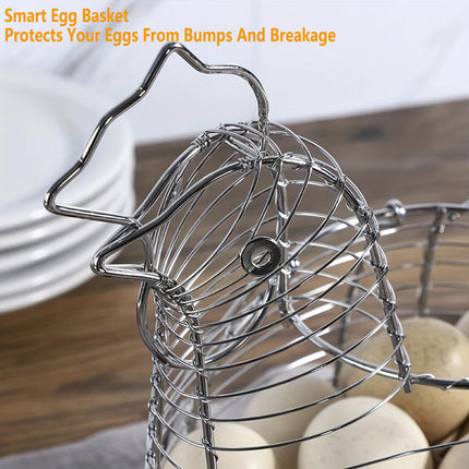 Egg Storage Basket Hollow Iron Wire Container Kitchen Holder Rack for Display