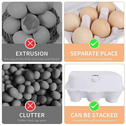 200PCS Paper Egg Tray 6 Slot Molded Pulp Leak-Proof for Egg Packaging Use