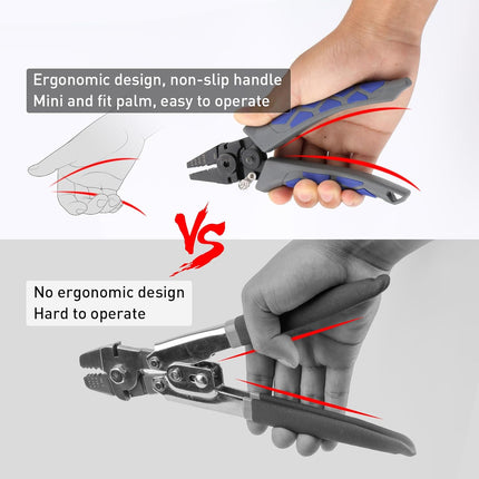 Crimping Fishing Pliers Steel Wire Cutting Scissors Kit Fishing Crimper Pliers