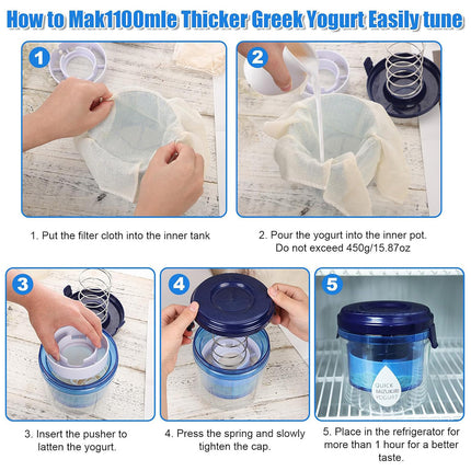 Yogurt Filter Separator Set Cold Brew Yogurt Maker Strainer Kit For Homemade Use