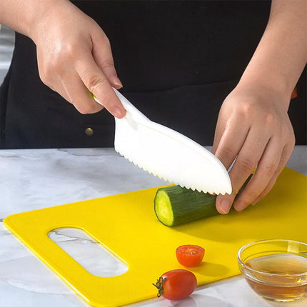17PCS Kids Kitchen Knife Set Fruit Cutting Board Toddler Cooking Learning Tools