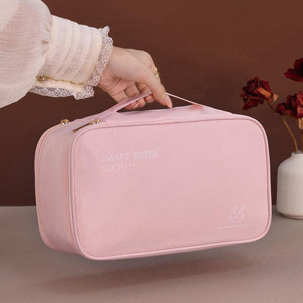 Double Lingerie Storage Bag Travel Organizer Clothes Storage Case for Underwear
