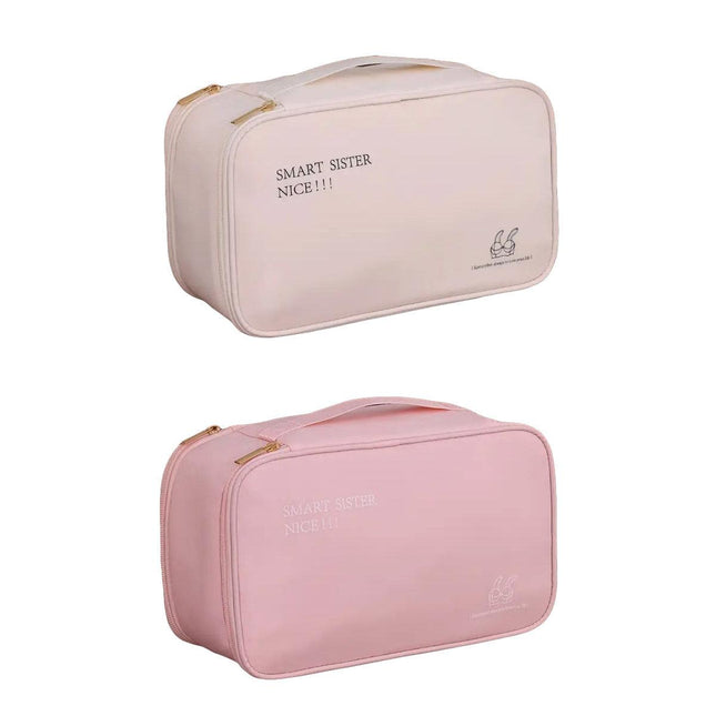 Double Lingerie Storage Bag Travel Organizer Clothes Storage Case for Underwear