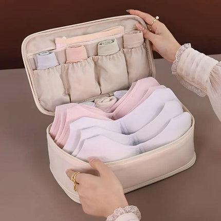 Double Lingerie Storage Bag Travel Organizer Clothes Storage Case for Underwear