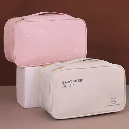 Double Lingerie Storage Bag Travel Organizer Clothes Storage Case for Underwear