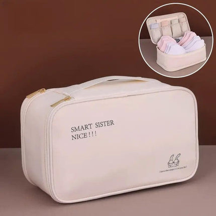 Double Lingerie Storage Bag Travel Organizer Clothes Storage Case for Underwear