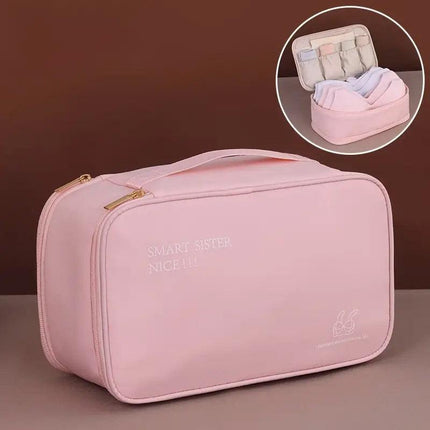 Double Lingerie Storage Bag Travel Organizer Clothes Storage Case for Underwear