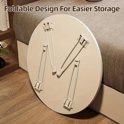 Small Foldable Computer Desk Portable Bed Table Round Home Office Laptop Stand