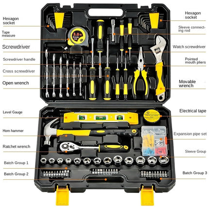 108PCS Multifunctional Tool Set Hand Tools Kit Durable for Home Repair Workshop