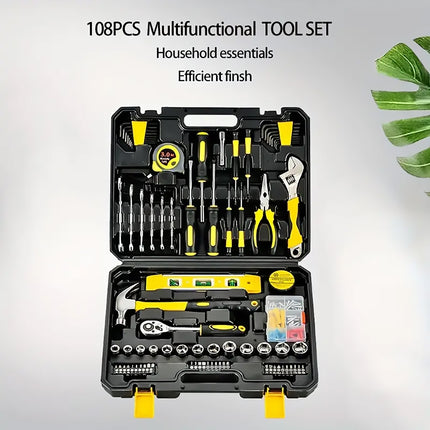 108PCS Multifunctional Tool Set Hand Tools Kit Durable for Home Repair Workshop