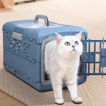 Foldable Pet Carrier Portable Dog Cat Travel Bag Cage House Kennel Case Blue