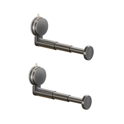 2 Pcs Telescopic Clothes Hangers With Suction Cups For Smooth Walls