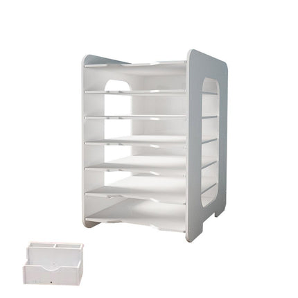 Large Capacity Multi Layer Desktop File Storage Rack Office Document File Rack