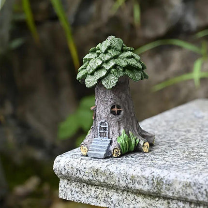 Resin Tree House Fish Tank Aquascape Gardening Micro Landscape DIY Decoration