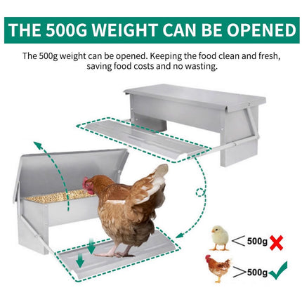 Giantz Automatic Chicken Feeder Auto Coop Chick Poultry Treadle Self Opening