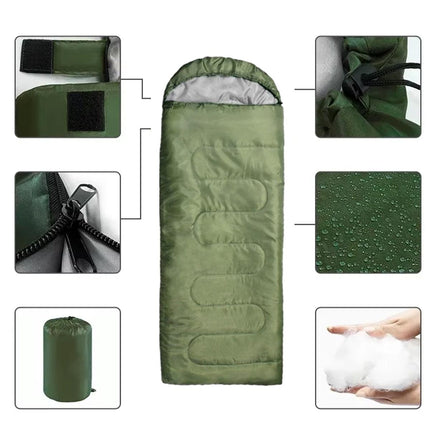 Single Sleeping Bag Outdoor Camping Hiking Thermal Warm Tent Travel Gear