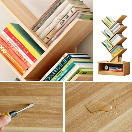 8 Shelf Tree Display Bookshelf Book Storage Rack Modern Bookcase for Home Office