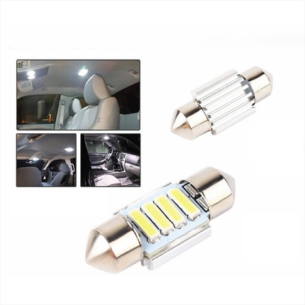 4PCS 31mm 7020 4SMD LED Festoon Interior Dome Map Light Bulbs 12V White