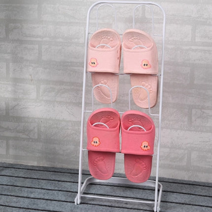 Metal Floor Standing Slipper Rack for Entryway Hallway Bathroom Space Saving