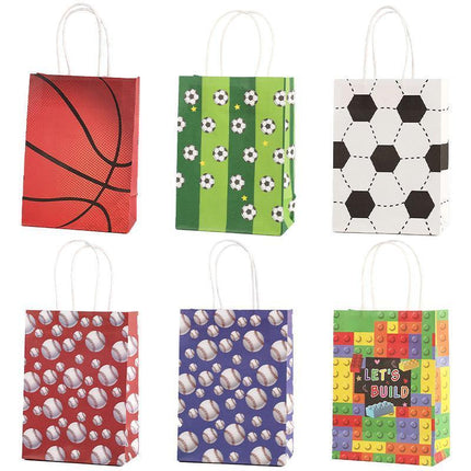 30PCS Fashion Ball Kraft Paper Gift Bag Festivals gift tote bag Party Favor Bag