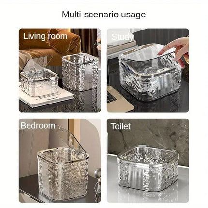 Desktop Mini Trash Can Small Waste Bin Storage Bucket for Office Kitchen Home