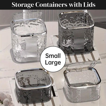 Desktop Mini Trash Can Small Waste Bin Storage Bucket for Office Kitchen Home