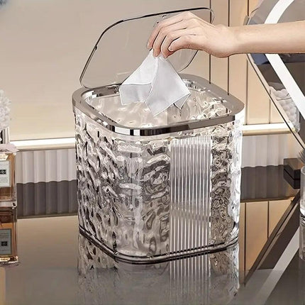 Desktop Mini Trash Can Small Waste Bin Storage Bucket for Office Kitchen Home