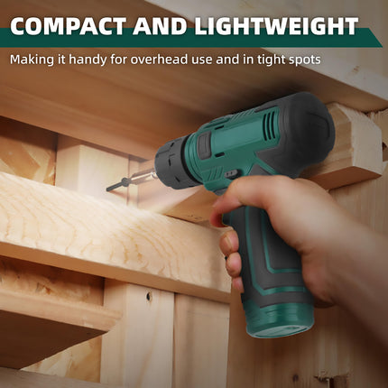 76PCS 8V Lithium Drill Set Adjustable Compact Lightweight Durable Sturdy Use