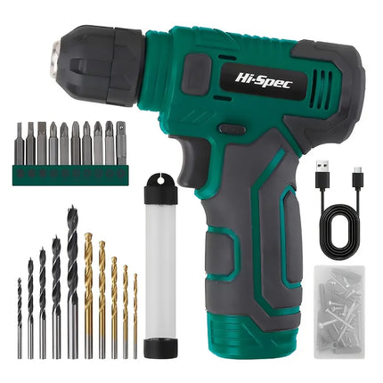 76PCS 8V Lithium Drill Set Adjustable Compact Lightweight Durable Sturdy Use