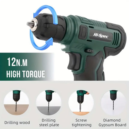 76PCS 8V Lithium Drill Set Adjustable Compact Lightweight Durable Sturdy Use