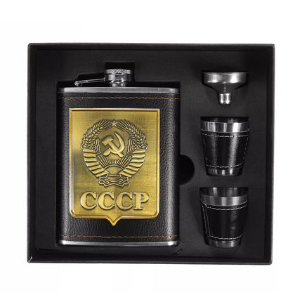 8oz Hip Flask Whiskey Stainless Steel Alcohol Set Funnel Pocket Bottle Engraving