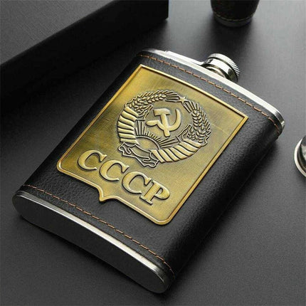 8oz Hip Flask Whiskey Stainless Steel Alcohol Set Funnel Pocket Bottle Engraving