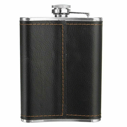 8oz Hip Flask Whiskey Stainless Steel Alcohol Set Funnel Pocket Bottle Engraving