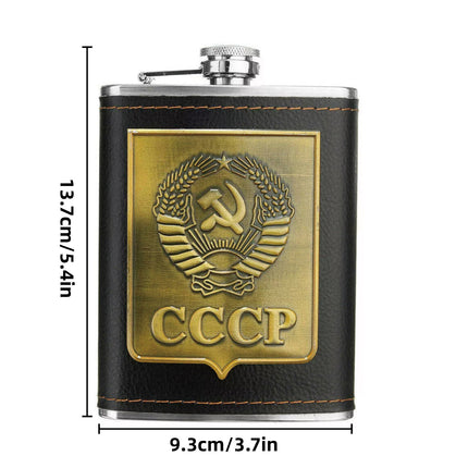 8oz Hip Flask Whiskey Stainless Steel Alcohol Set Funnel Pocket Bottle Engraving