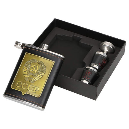 8oz Hip Flask Whiskey Stainless Steel Alcohol Set Funnel Pocket Bottle Engraving